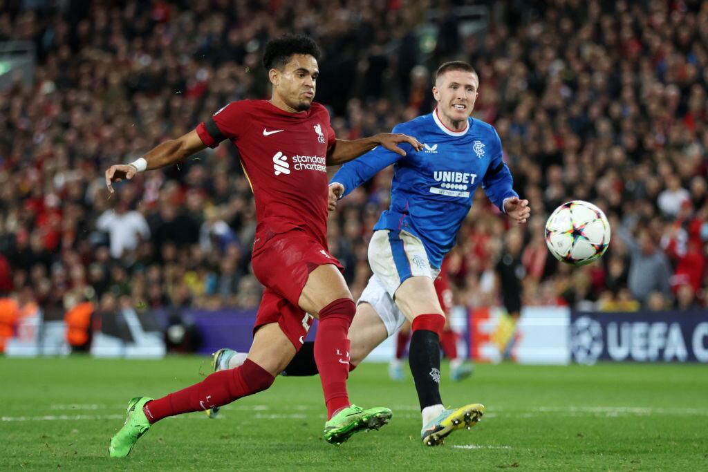 Partido entre Liverpool y Rangers de Glasgow. Foto: Getty Images.