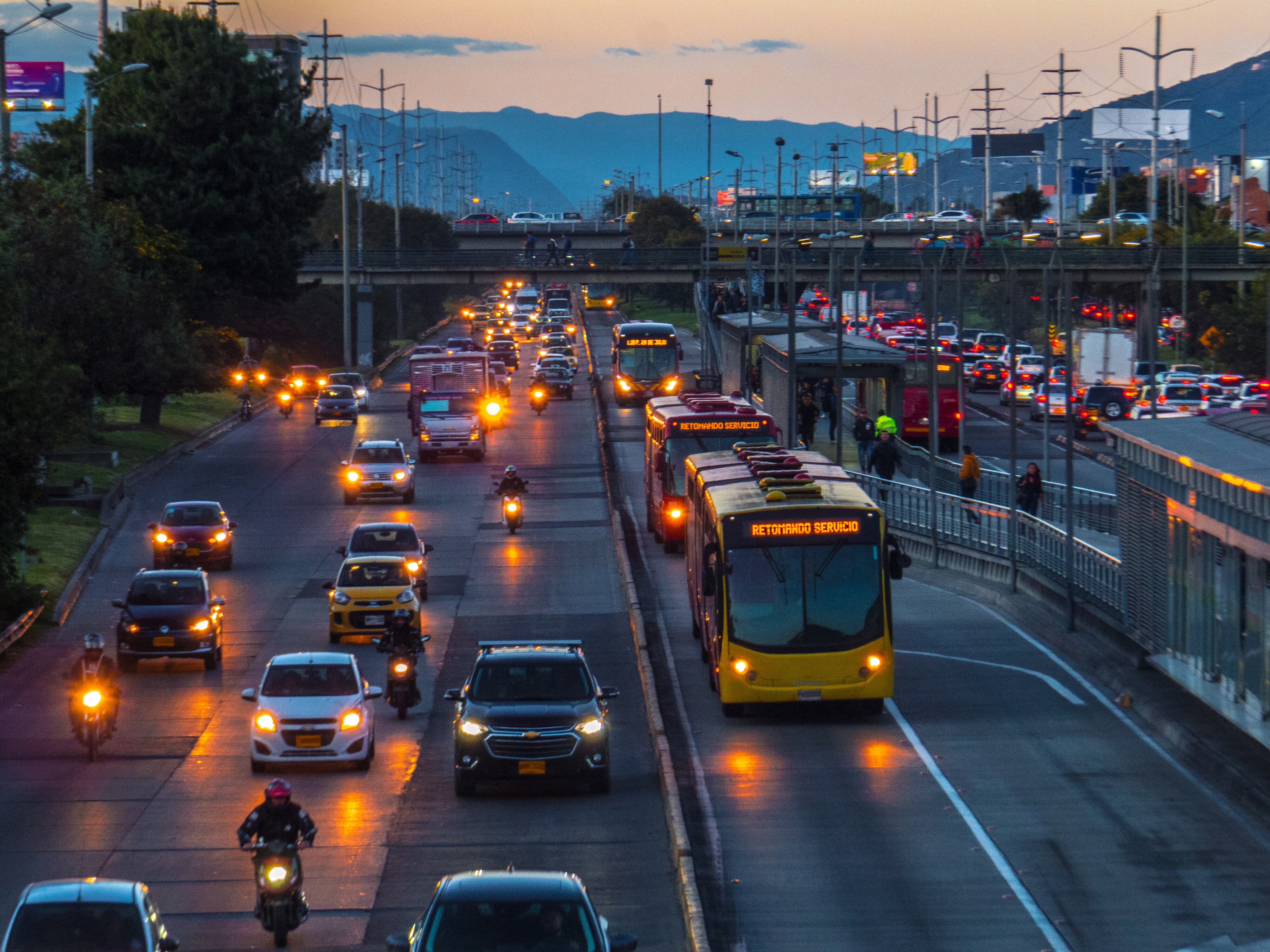 Movilidad en Bogotá. Vía Getty Images