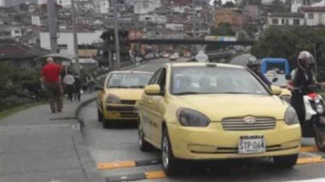 Paro de taxistas en Manizales. Foto: W Radio.
