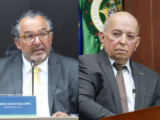 Ricardo Vidal y Otty Patiño. Foto: Cortesía JEP / (Colprensa - Catalina Olaya)