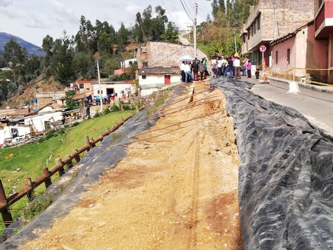 Por remoción de tierra en Duitama, evalúan posible evacuación de familias