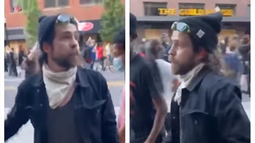 Captan a hombre pagando a manifestantes de EE.UU.. Foto: Captura de pantalla