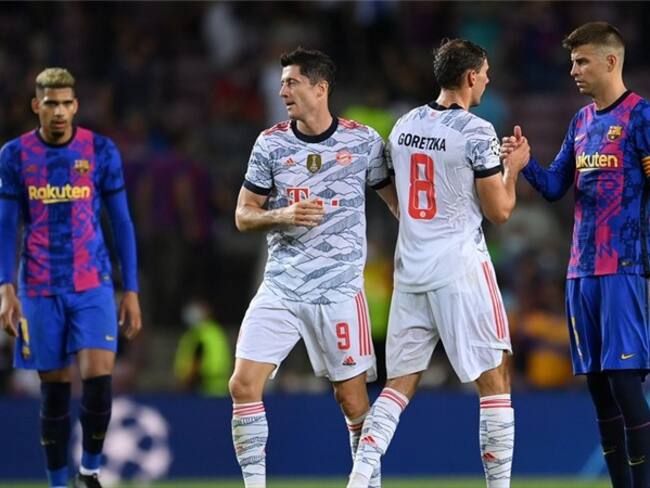 Robert Lewandowski ante el Barcelona en Champions League. Foto: David Ramos/Getty Images