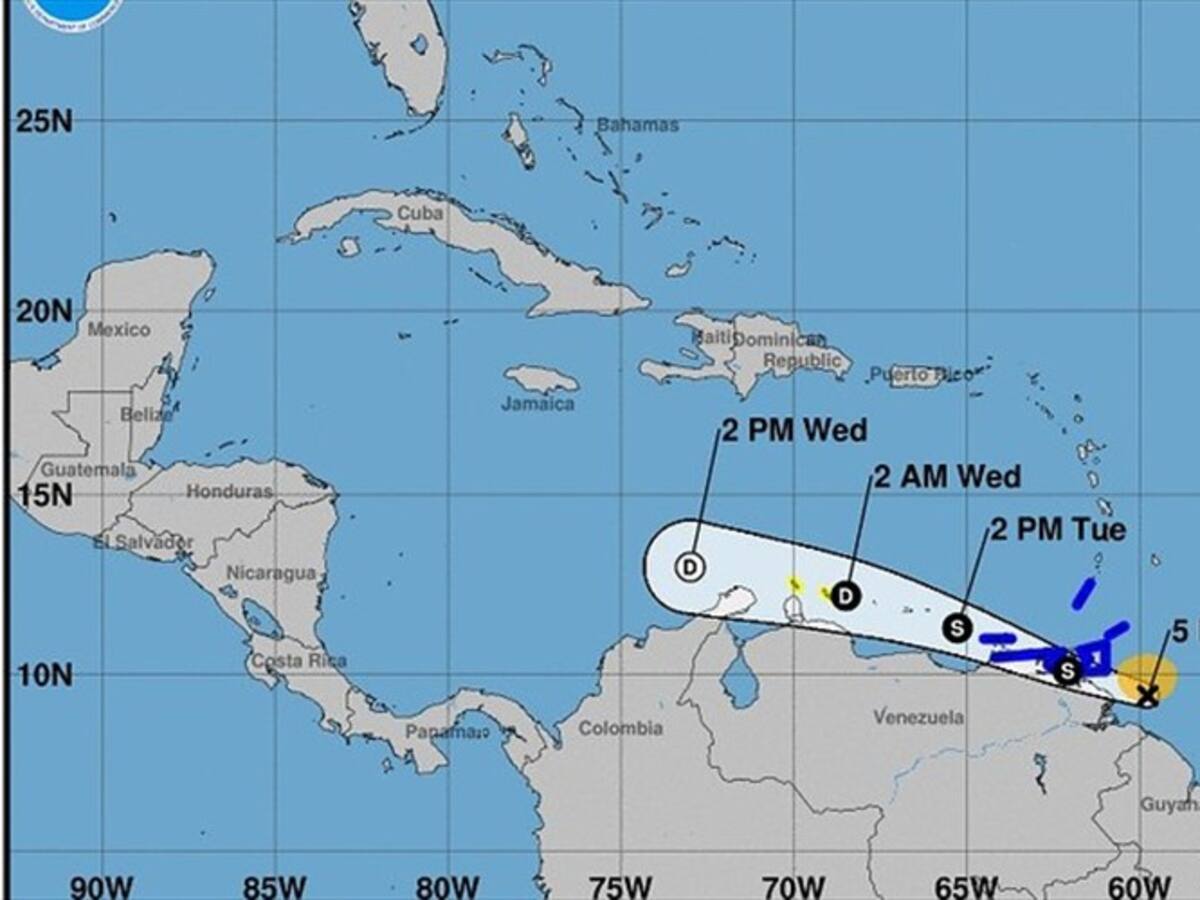 Ciclón tropical avanza por el Caribe y pasará cerca de Colombia este jueves