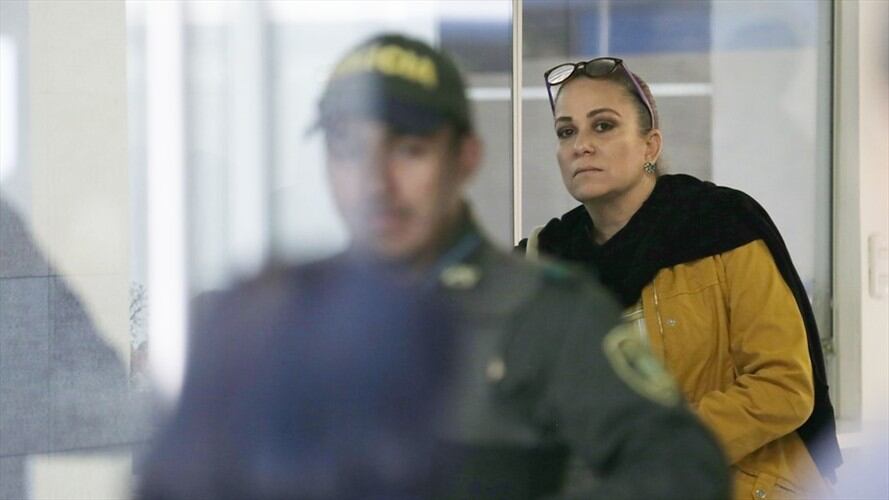 María Claudia Daza, conocida como ‘Cayita’, acudió como indiciada al interrogatorio virtual citado por la Fiscalía. Foto: Colprensa
