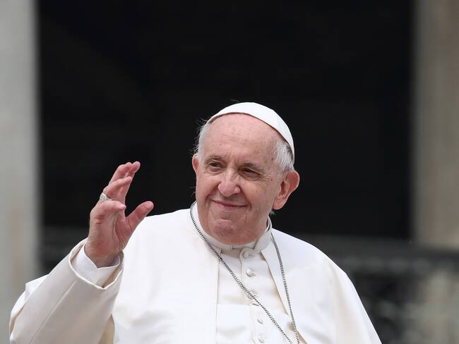 Pope Francis during the General Audience in St. Peter's Square. Vatican City (Vatican), May 4th, 2022 (Photo by Grzegorz Galazka/Archivio Grzegorz Galazka/Mondadori Portfolio via Getty Images)