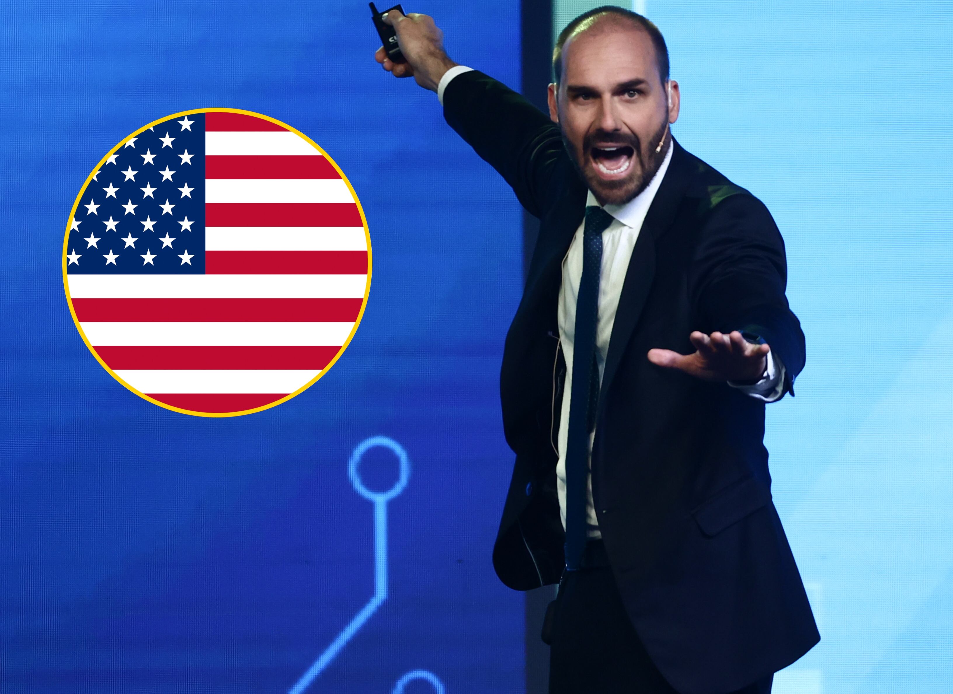 El diputado e hijo de Jair Bolsonaro, Eduardo Bolsonaro. FOTO: Tomas Cuesta/Getty Images