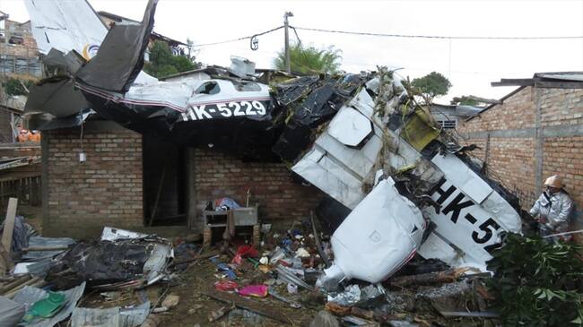 Accidente aéreo. Foto: La Wcon Julio Sánchez Cristo