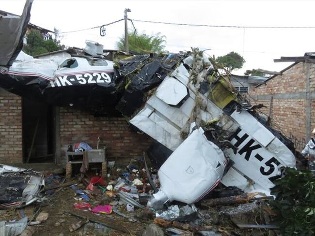 Accidente aéreo. Foto: La Wcon Julio Sánchez Cristo