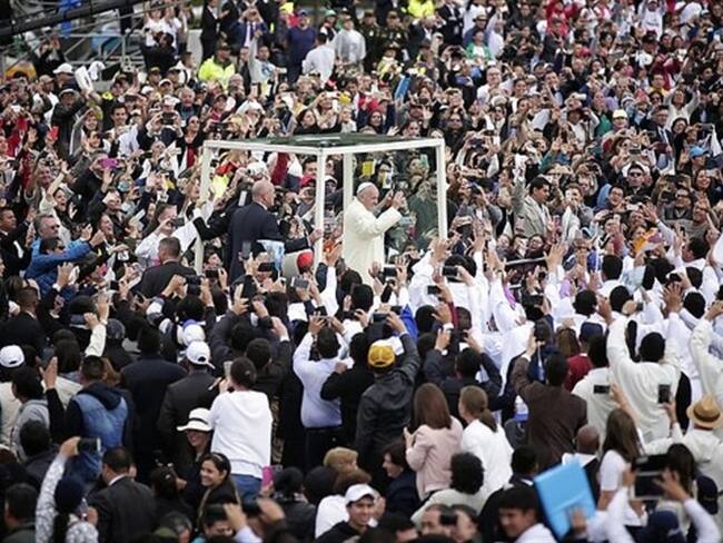 Más de 1,3 millones de personas presenciaron la misa del papa Francisco en Bogotá. Foto: Colprensa