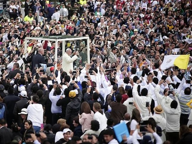Más de 1,3 millones de personas presenciaron la misa del papa Francisco en Bogotá. Foto: Colprensa