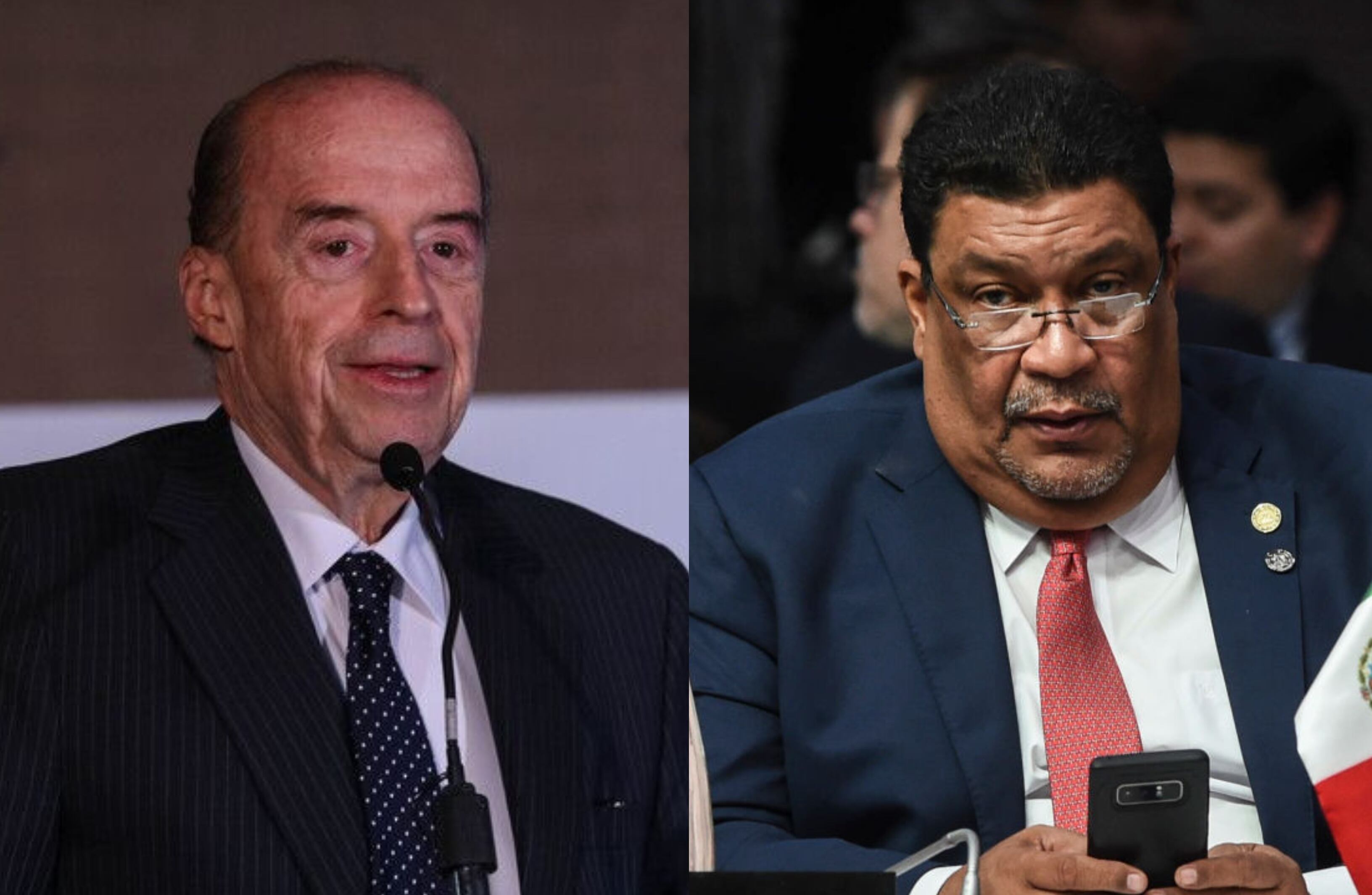 Canciller Leyva y Valdrack Ludwing Jaentschke Whitaker. Fotos: Colprensa/GettyImages