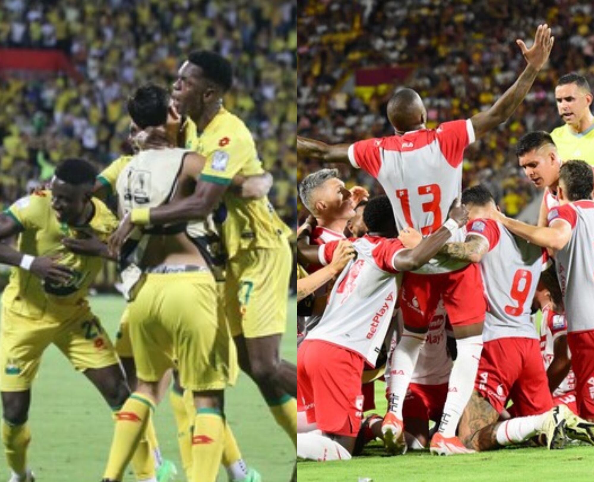 Atlático Bucaramanga e Independiente Santa Fe | Fotos: Colprensa