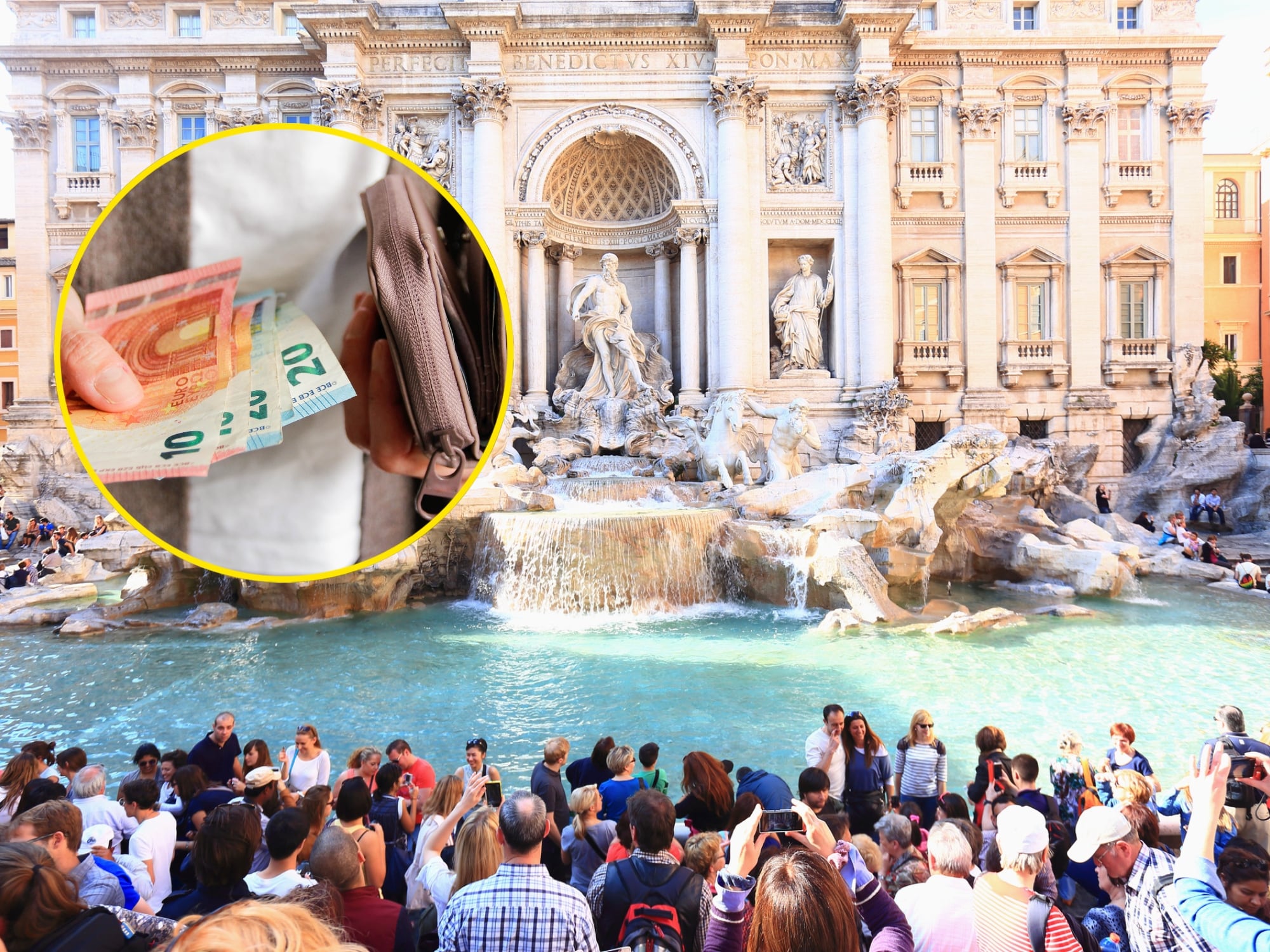 Fontana di Trevi, Romay euros. Foto: Getty Images.