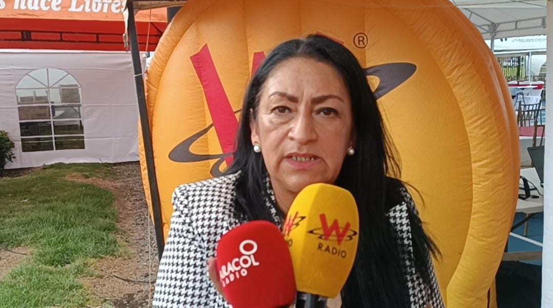 Miriam Duarte, presidenta de la Federación Colombiana de Minas denuncia hostigamientos a mineros tradicionales de San Pablo de Borbur, Boyacá, por parte de la multinacional Fura Gems / Foto: W Radio.