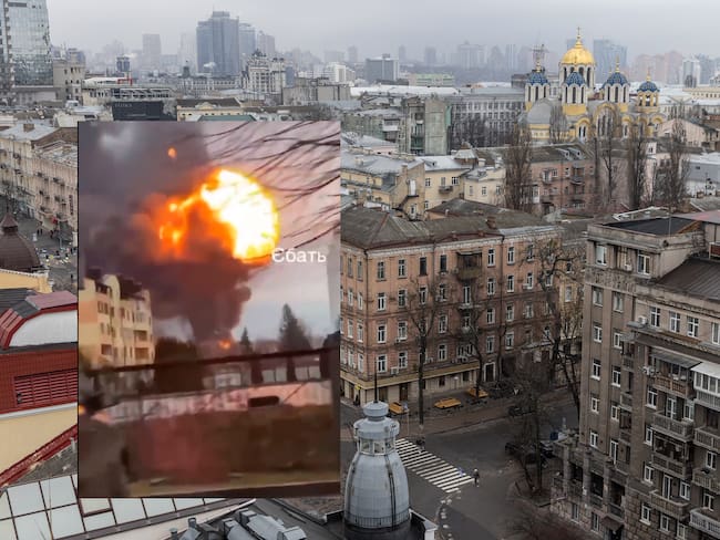 [Videos] Así se registraron los primeros ataques de Rusia en Ucrania