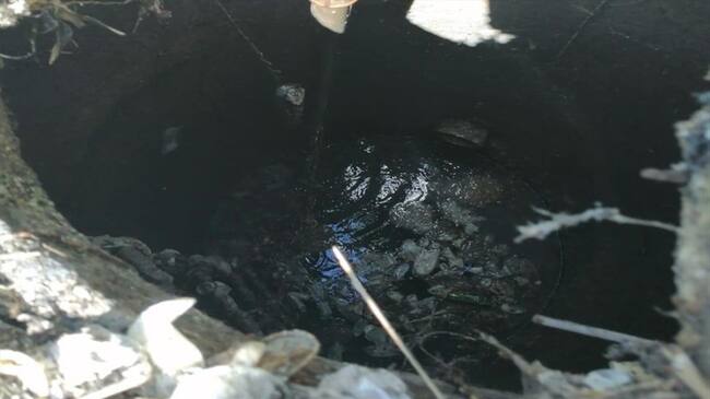 Condones tapan una quebrada . Foto: Suministrada.