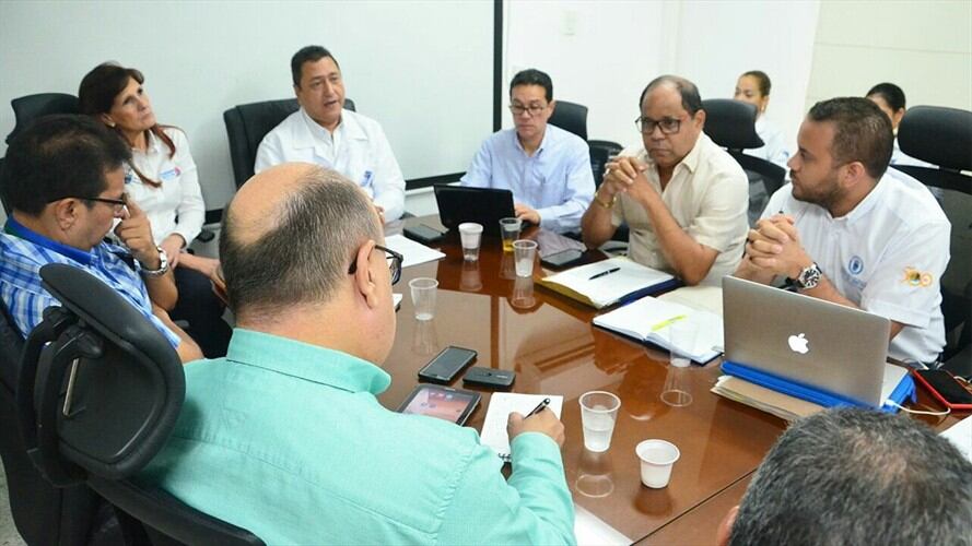 A la reunión asistieron representantes de las EPS Comparta, Salud Vida, Comfacor, Mutual Ser, Nueva EPS, Cajacopi, Coosalud y Salud Total. Foto: Lizbeth Rodríguez (W Radio)