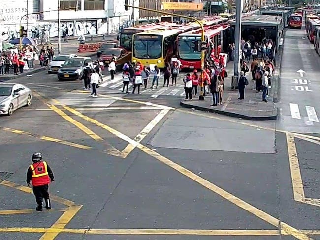 Bloqueos en la calle 72. Foto: TransMilenio