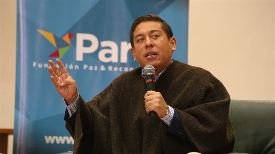 Carlos Amaya manifestó que su posición y la de su administración sigue siendo de no a la extracción de petróleo no convencional a través de fracking. Foto: Gobernación de Boyacá
