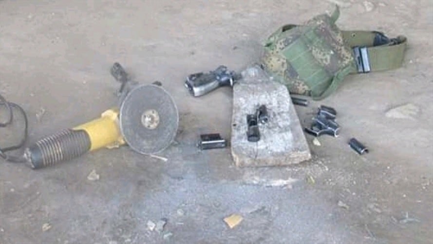 Así quedó el arma de fuego perteneciente a las Fuerzas Militares de Colombia . Foto: Cortesía
