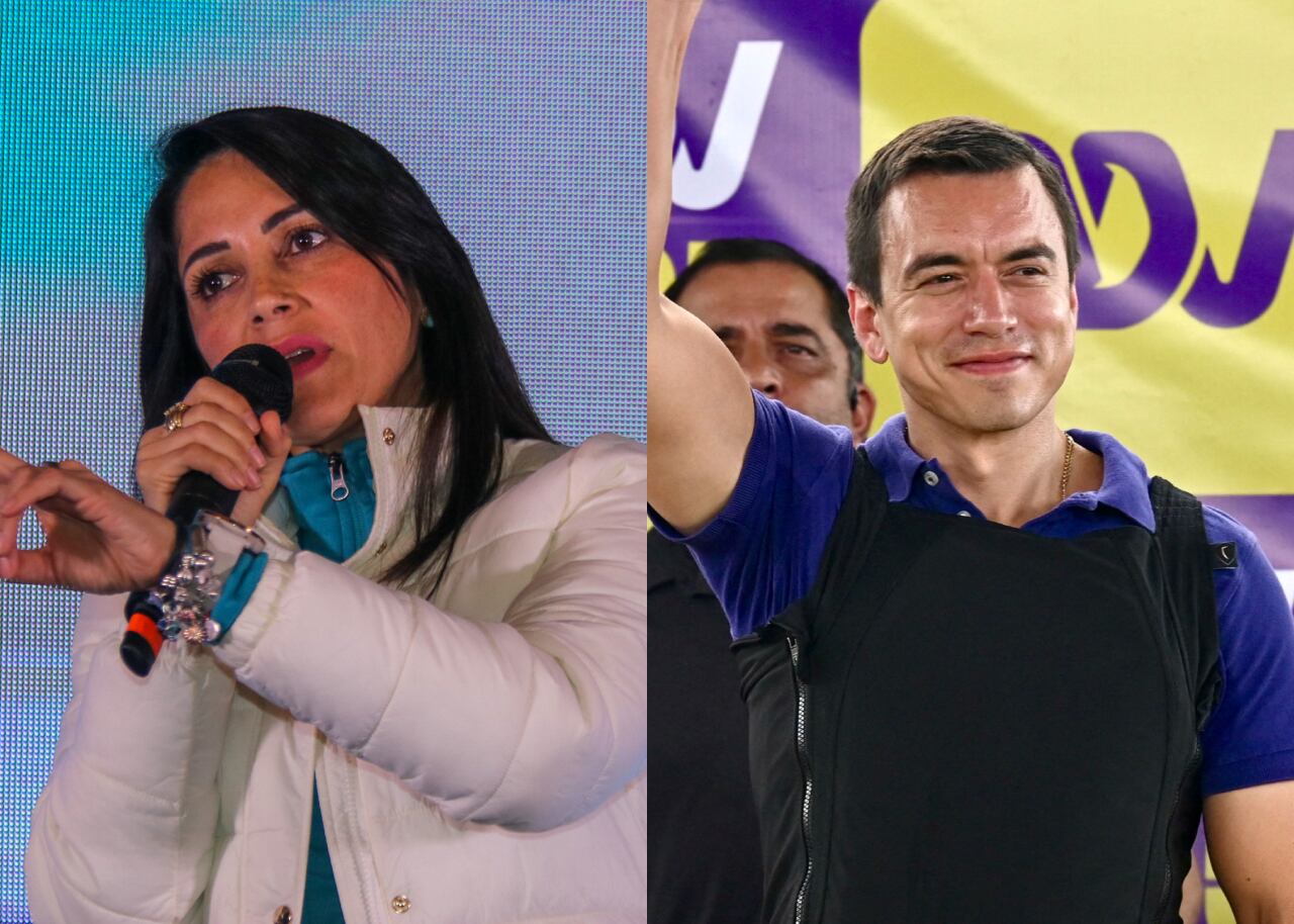 Luisa González y Daniel Noboa, candidatos a la Presidencia de Ecuador | Fotos: GettyImages