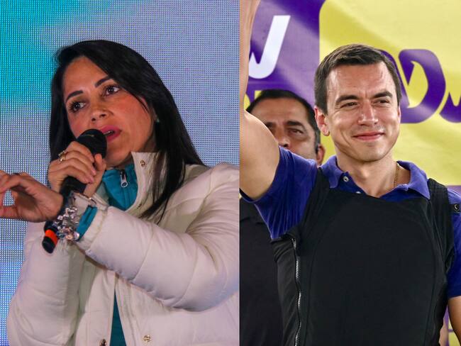 Luisa González y Daniel Noboa, candidatos a la Presidencia de Ecuador | Fotos: GettyImages