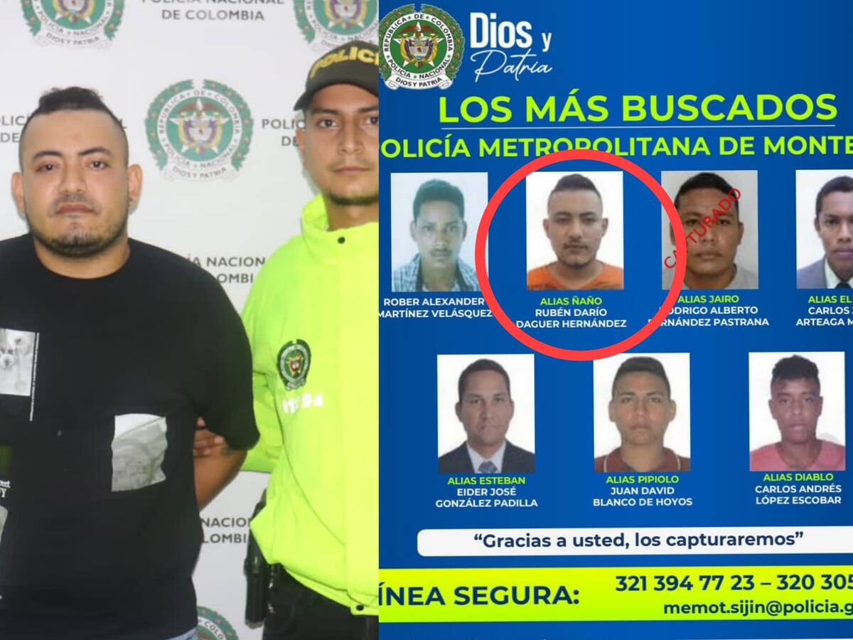 Capturan a uno de los más buscados por la Policía Metropolitana de Montería