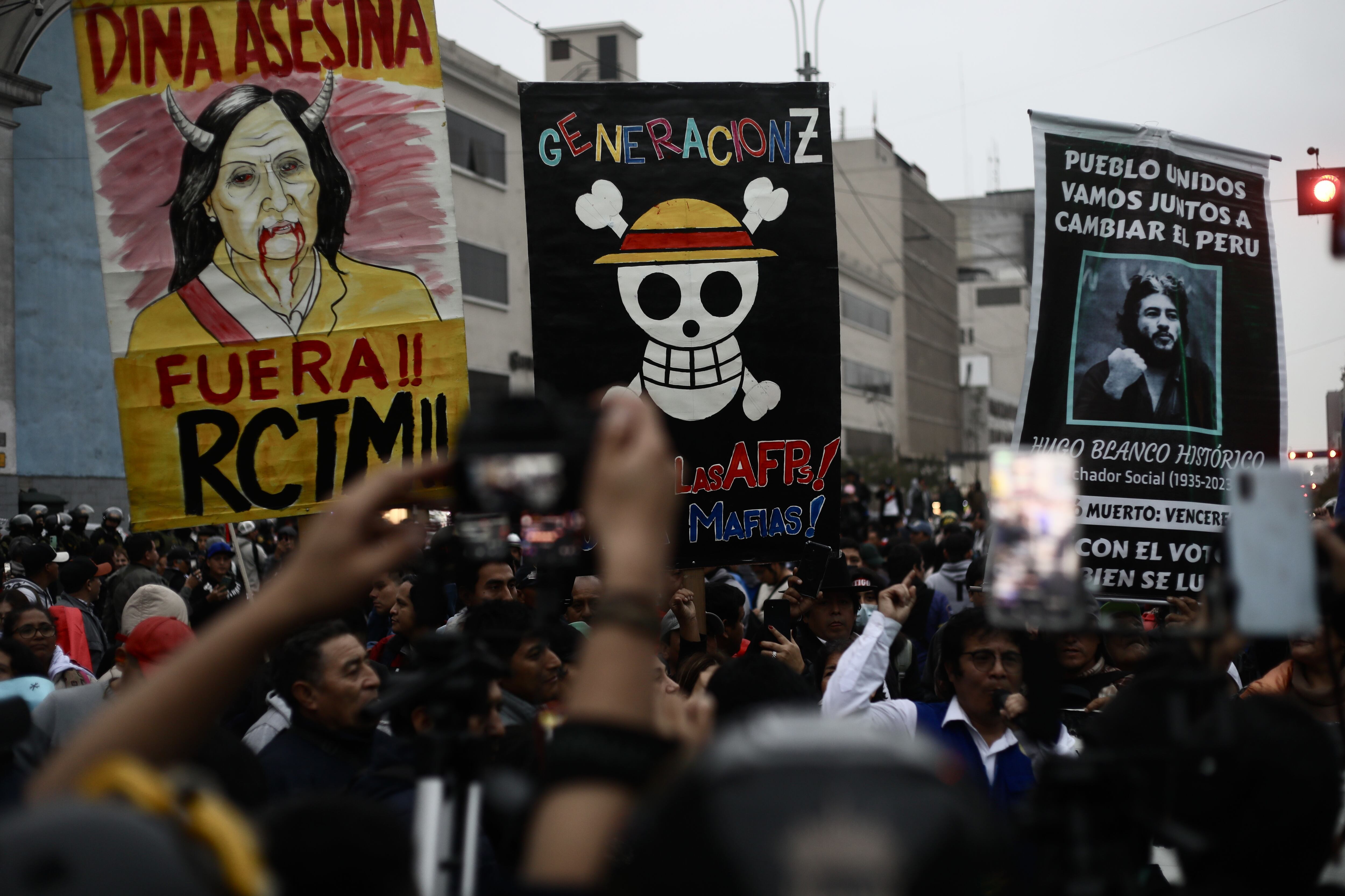 Protestas de la 'Generación Z' en Lima, Perú. Foto: Klebher Vasquez/Anadolu via Getty Images