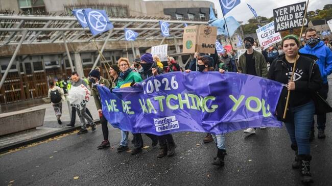 La cumbre del clima COP26 ha abierto este domingo sus sesiones formales en la ciudad escocesa de Glasgow (Reino Unido). Foto: Getty Images / PETER SUMMERS