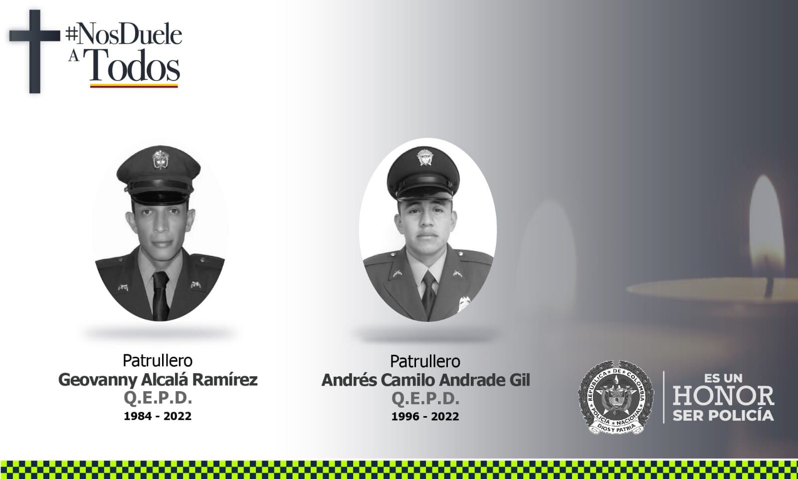 Patrulleros asesinados. Foto: @DirectorPolicia