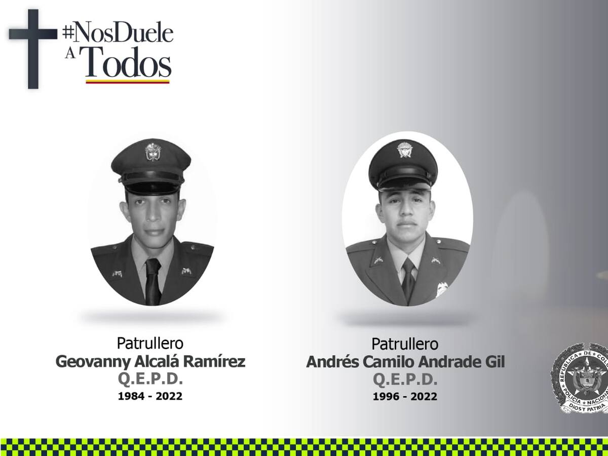 Dos policías fueron asesinados en Bello, Antioquia