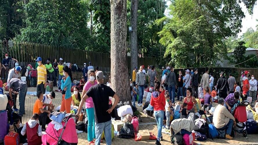 Venezolanos no acatan cuarentena en Bucaramanga.. Foto: suministrada.