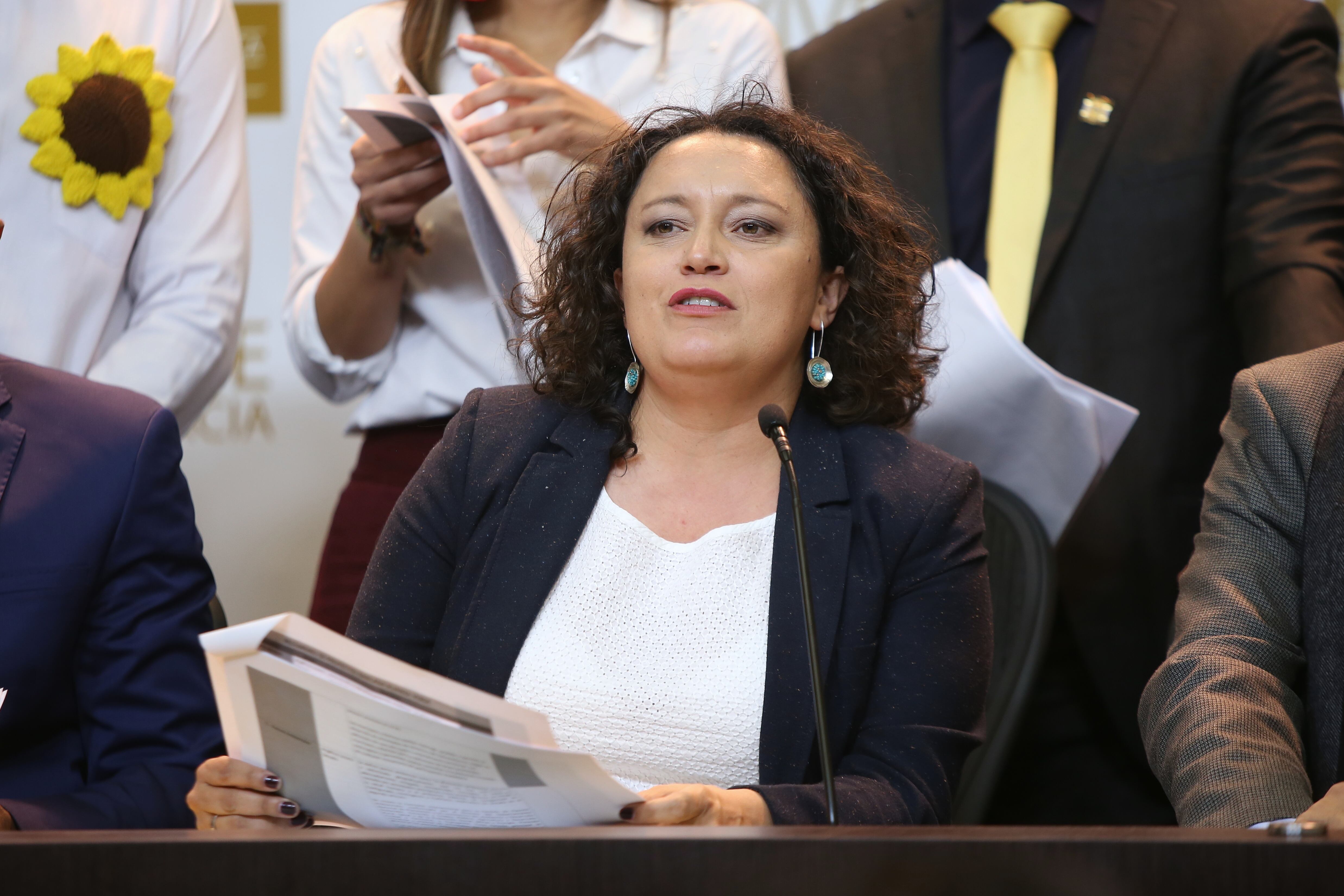 Senadora de la Alianza Verde, Angélica Lozano. (Colprensa - Álvaro Tavera).
