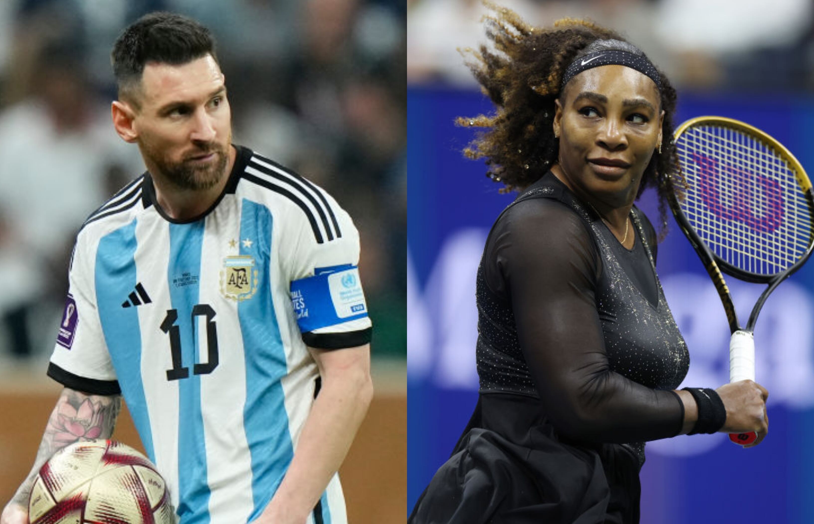 Lionel Messi y Serena Williams. Foto: GettyImages