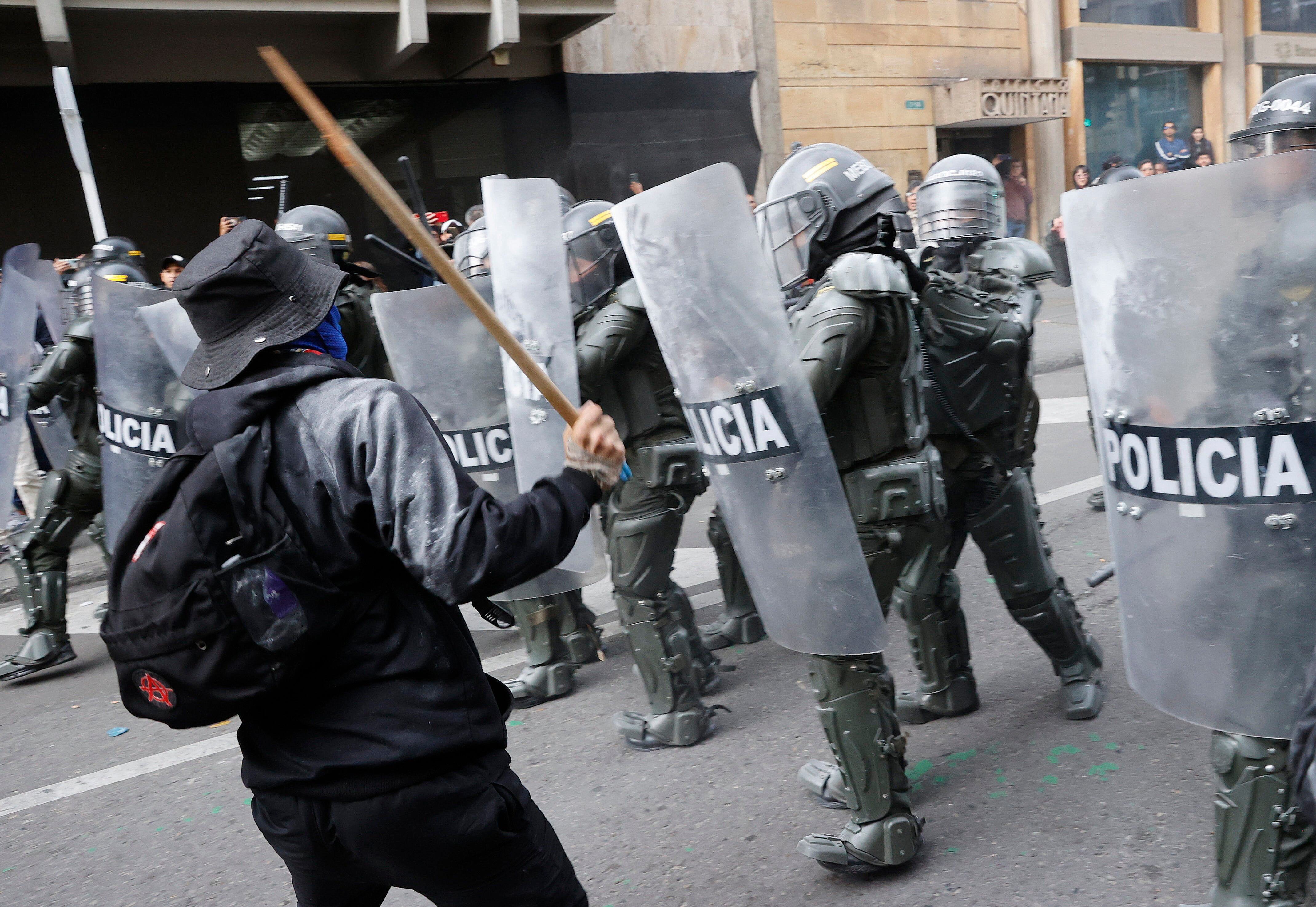 Protestas Palacio de Justicia. EFE/Mauricio Dueñas Castañeda