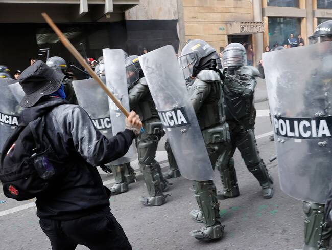 Protestas Palacio de Justicia. EFE/Mauricio Dueñas Castañeda