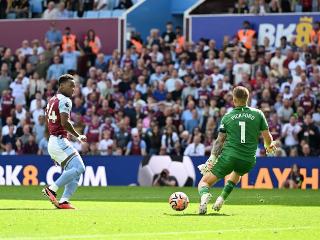 Jáder Durán marca su primer gol en Premier League contra el Everton. 20 de agosto de 2023. Foto: Michael Regan/Getty Images.