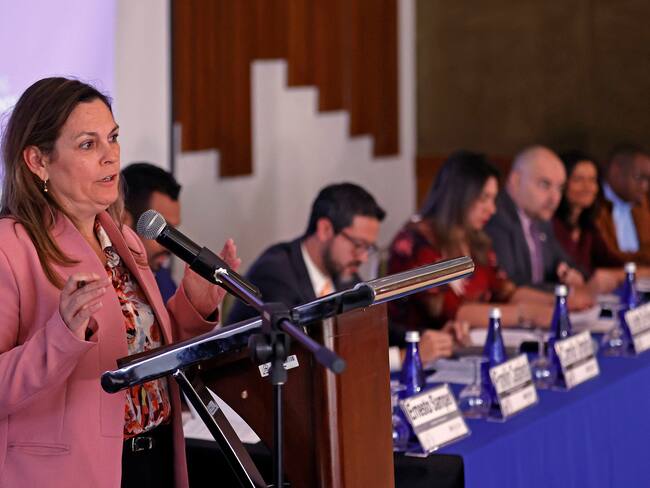La representante en Colombia de la Oficina de la ONU para los Derechos Humanos, Juliette de Rivero. Foto: EFE/ Mauricio Dueñas Castañeda.