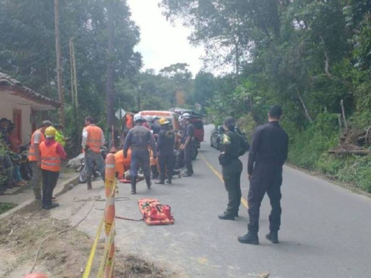 Un deslizamiento de tierra en el norte de Caldas dejó una persona muerta y 3 heridas