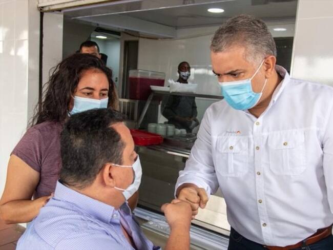 El mandatario se encuentra en la ciudad tras los recientes hechos de violencia que dejan 13 muertos.. Foto: Cortesía: Presidencia