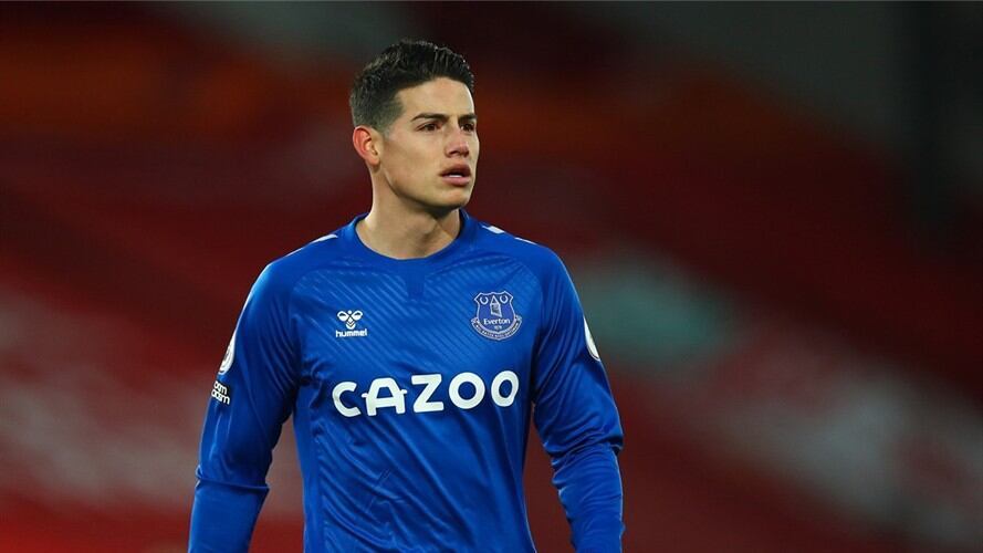 James Rodríguez, jugador del Everton y de la Selección Colombia. Foto: Robbie Jay Barratt - AMA/Getty Images