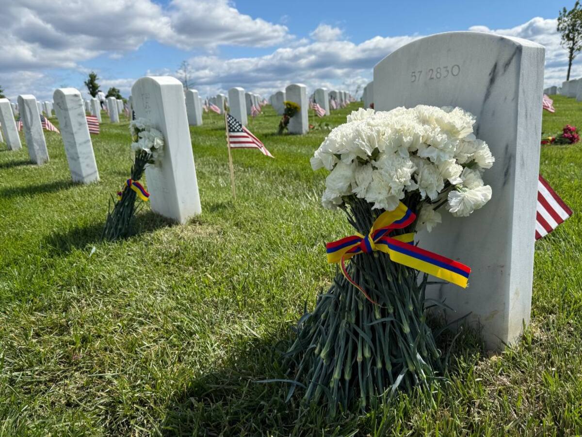 Flores colombianas honran a los caídos en Estados Unidos durante el Memorial Day