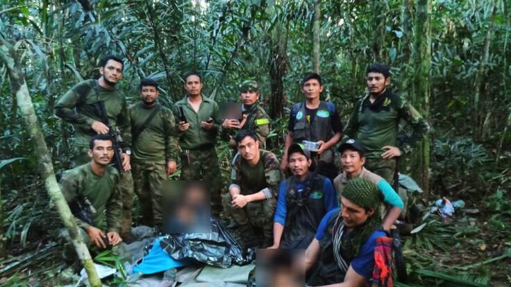 Encontraron con vida a los cuatro niños perdidos en la selva del Guaviare