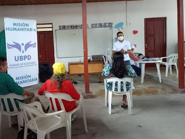 Unidad de Búsqueda desarrolla acciones humanitarias de toma de muestras genéticas a 120 familiares de personas desaparecidas en el Putumayo. Foto: Cortesía Unidad de Búsqueda