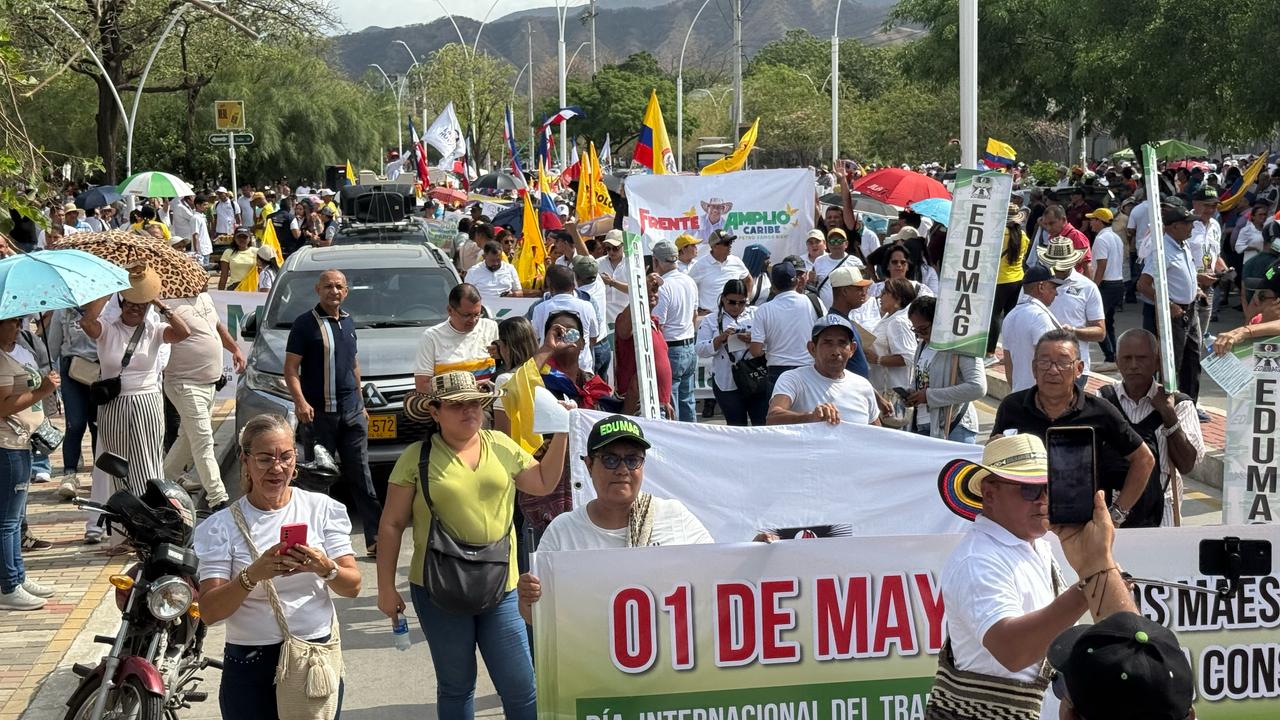 Centrales obreras en Santa Marta se sumaron a las marchas del Día del Trabajo