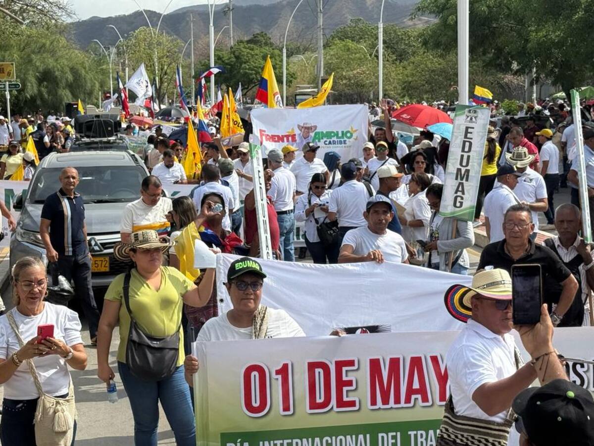 Centrales obreras en Santa Marta se sumaron a las marchas del ‘Día del Trabajo’