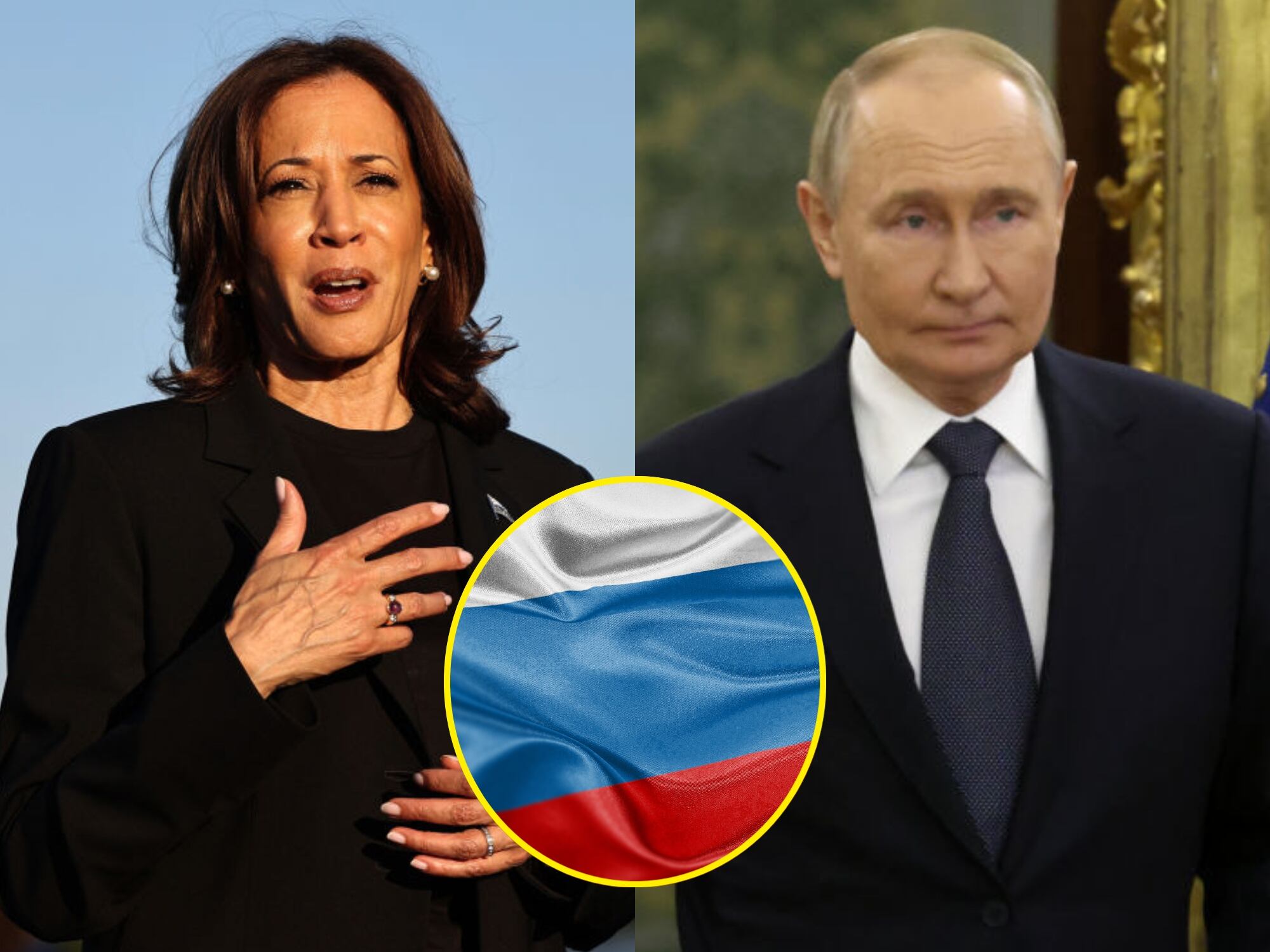 Kamala Harris y Vladimir Putin. I Foto: Getty Images.
