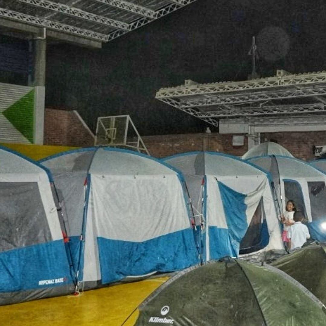 Foto archivo. Las víctimas son atendidas con carpas, kit de alimentación y aseo, elementos que tendrán duración hasta el próximo sábado. 