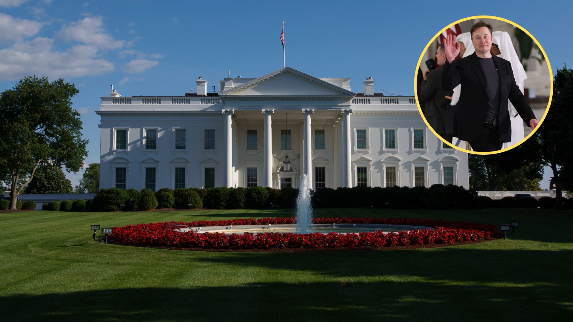 Casa Blanca. Foto: Kevin Carter/Getty Images - Elon Musk. Foto: Win McNamee/Getty Images.